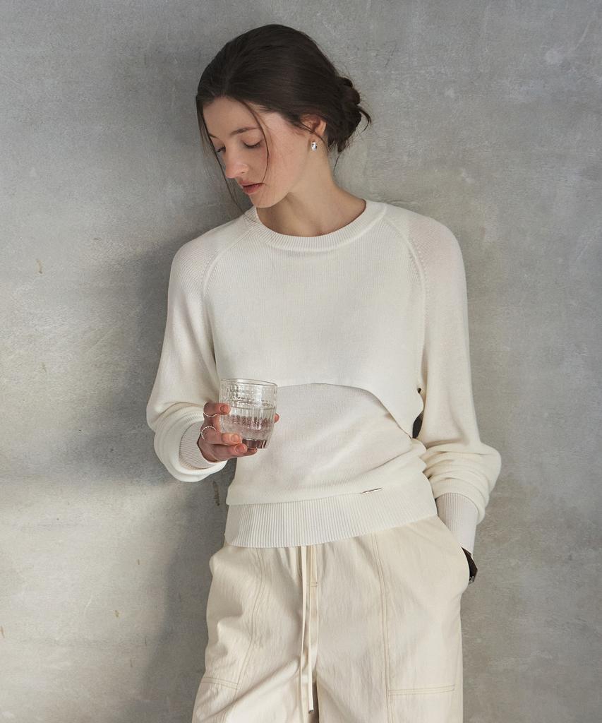 ARTID Layered Setup Knit_White