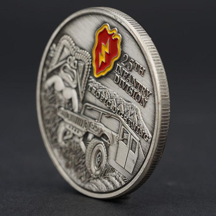 American Challenge Coin, 25th Infantry Division, Military, Creative, Vintage, Ornament, Collectible, Army, Comrade Small Gift, Decorative Coin
