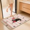 Cute Style Anti Slip Cartoon Floor Mat Animal Pattern Absorbent Absorbent Rug Soft Imitation Weaving Entry Doormat Entry