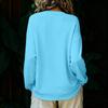 Women's Fashionable And Casual Loose Solid Color Long Sleeved Round Neck Pullover Top