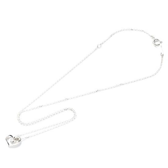 Обернутое ожерелье Yondo Sea с подвеской 4c Open Heart Birthstone Birthstone April Birthstone Diamond 111614121810 [Набор предметов] 4℃ Для женщин