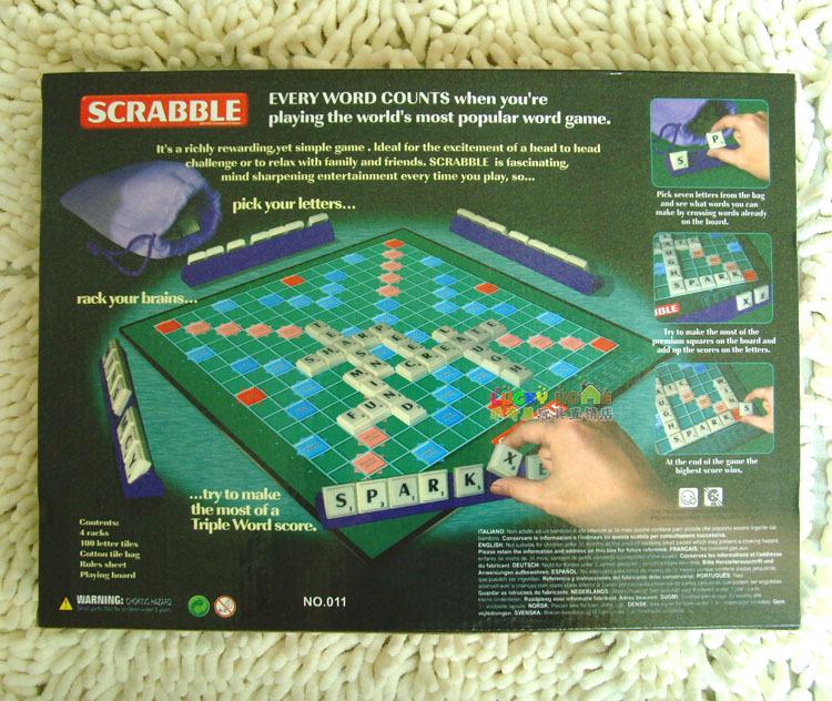 SCRABBLE Многоязычная игра в алфавит и правописание: Настольная игра для изучения английского, французского, испанского языков