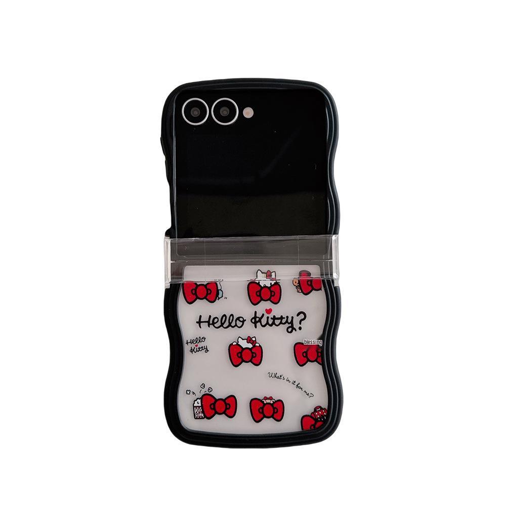 Защитный чехол Hello Kitty для серии Samsung Galaxy Z Flip с ремешком