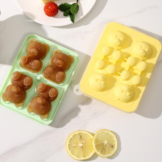 3 шт. Формы для льда в виде медвежат, пищевой силикон, форма для льда