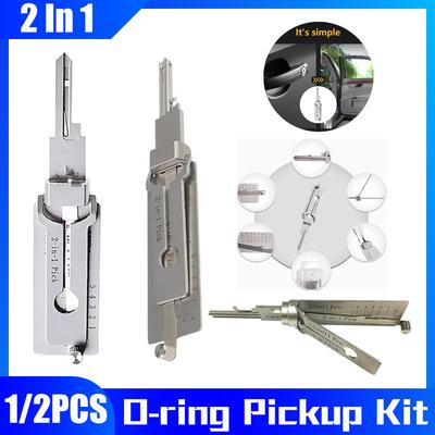 SS001 Декодер ключей из нержавеющей стали, набор для прецизионного вскрытия замков 2 в 1, комплект для вскрытия замков с уплотнительными кольцами, набор инструментов для обслуживания и ремонта.