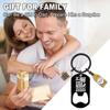 DIY Bottle Opener Keychain Stainless Steel Keyring Presents Father's Day Gifts