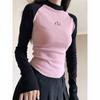 Female T-shirts Long Sleeve Streetwear Fashion Women Tops Girls Y2K T-shirts Active Tees For Lady Cloths Daily Tops Simple Patchwork T-shirts