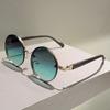 Винтажные круглые солнцезащитные очки Мужские Новая мода Градиентные разноцветные солнцезащитные очки Женские Модные Дизайн люксового бренда Повседневные оттенки
