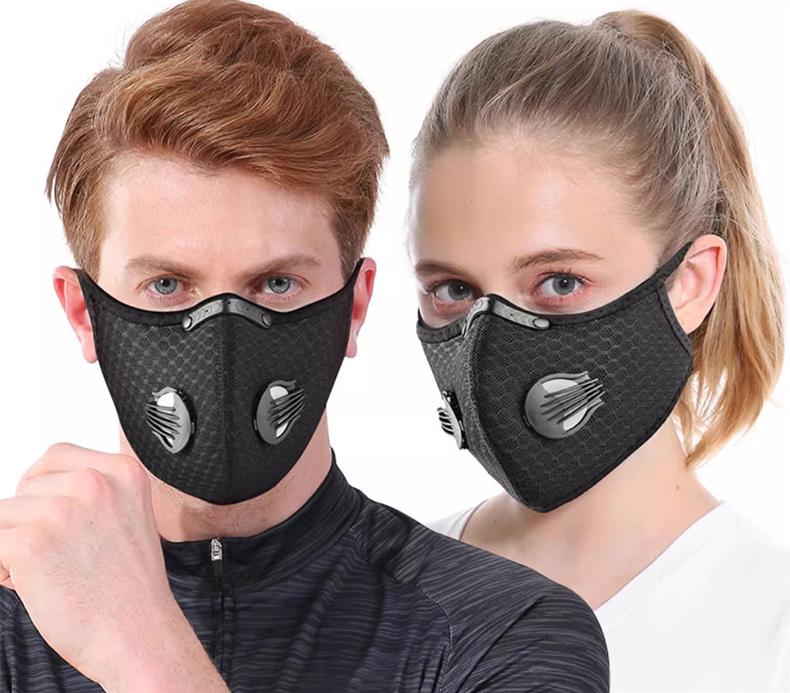 Cycling Mask Sport Washable Reusable with Filter Dust Mask Cycling Face Mask for Men Riding Mask Bandana Actived Carbon Filters
