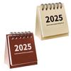 2Pcs 2025 Desk Calendar Mini Desktop Standing Flip Calendar Portable School Stationery Learning Planner Pocket Calendar
