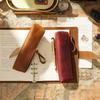 Large Capacity Vintage Crazy Horse Leather Zipper Pen Case Handmade Creative School Stationery Pencil Bag Genuine Leather