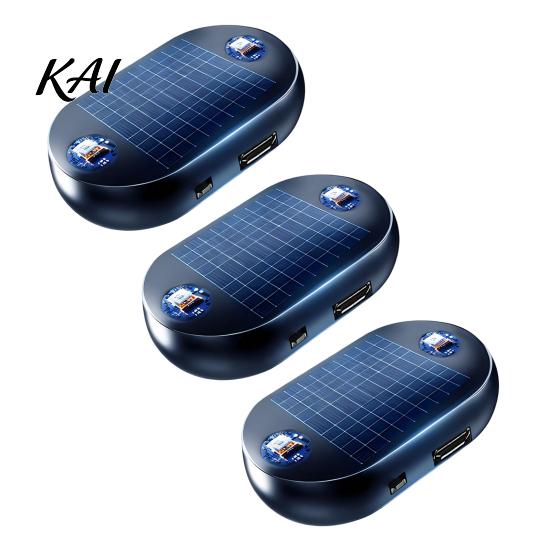 Car Console Decoration Portable Solar Windshield De-Icer with USB Output, Electromagnetic Molecular Anti-Freeze Interference Snow Remover Protector