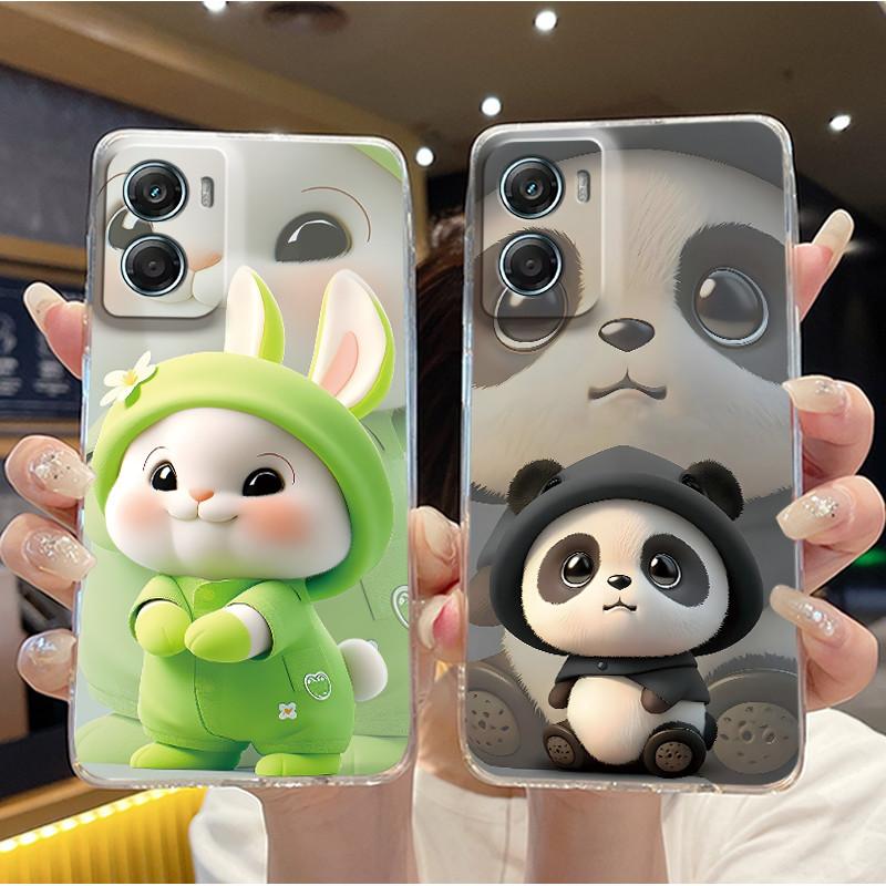 For Motorola Moto G06 4G/G06 Power Soft Silicone TPU Clear Shell Popular Painted Casing Fluffy Kitten Shockproof Cover