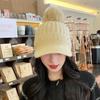 Outdoor Sports Women's Hat Autumn Winter Korean Baseball Cap Plush Lining Warm Knitted