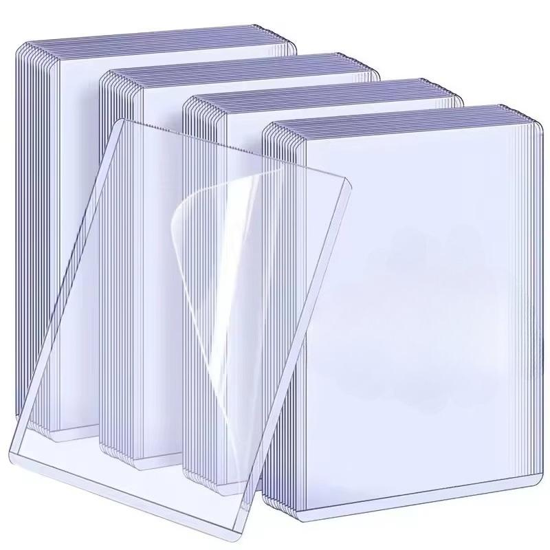 35Pt Clear Pvc Hard Card Sleeves - Scratch-Resistant Trading Card Protectors For Sports, Game & Id Cards Storage Display