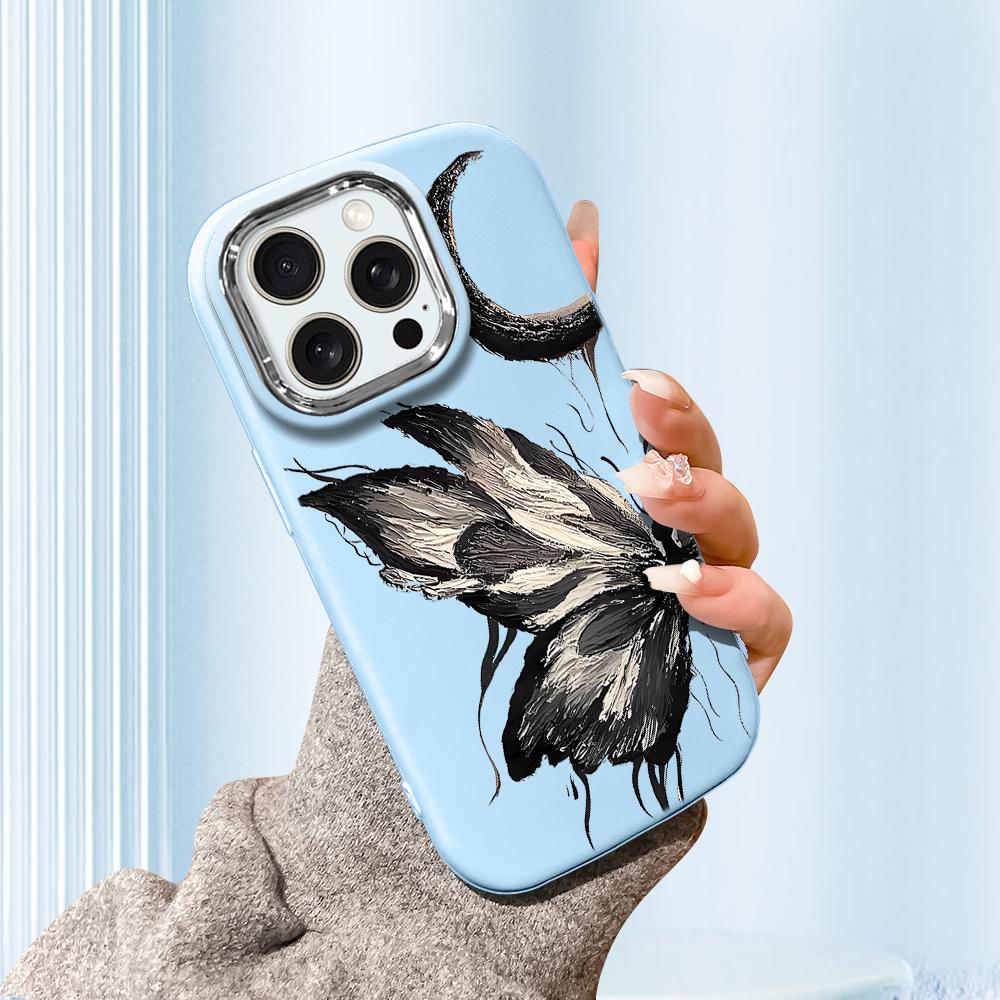 Для iPhone 15 14 13 11ProMax 14 15 16 Samsung S25 S24 S23 S22 Redmi 10 13 14C Мультяшный Черный Кот Серебристый Край Мягкий Жидкий Силикон Защитный Чехол