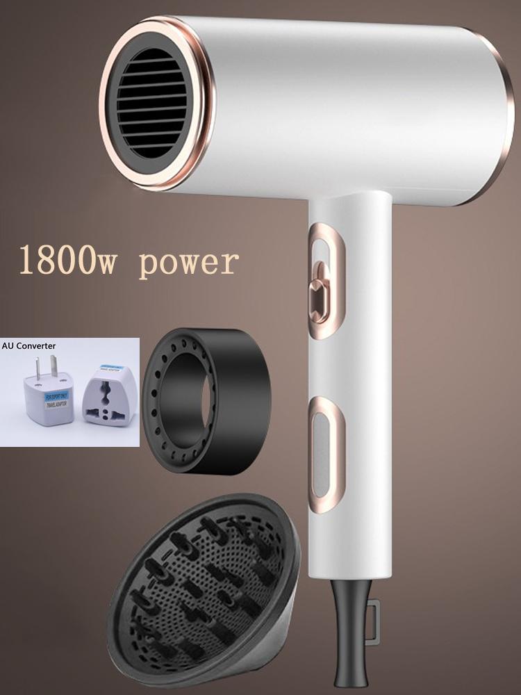 Portable Hair Dryers Negative Ion 1800W 2200W Three-gear Heating and Cooling Adjustment High Power Blue Light Anti-static Blow Dryer Home Appliance