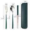 Набор столовых приборов Вилки Палочки для еды Ложки 3 в 1 Нержавеющая сталь Посуда с коробкой Столовые приборы Набор столовых приборов для путешествий Кемпинга