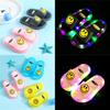 Светящиеся светодиодные тапочки-смайлики для детей, мягкие и нескользящие желеобразные летние сандалии