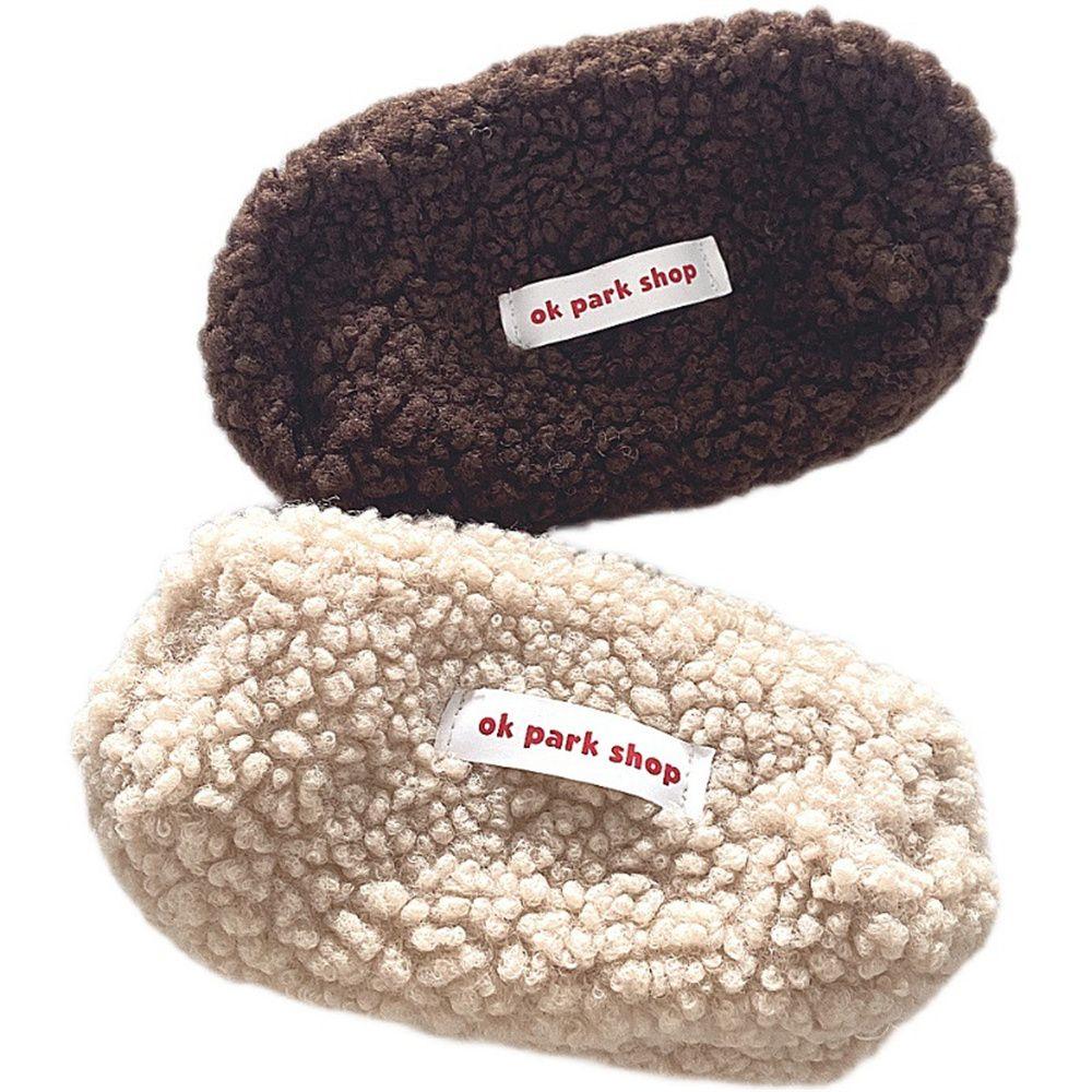 Lambswool Lamb Hair Cosmetic Bag Soft Make Up Organizer Pencil Case Pencil Bag Desktop Storage Bag