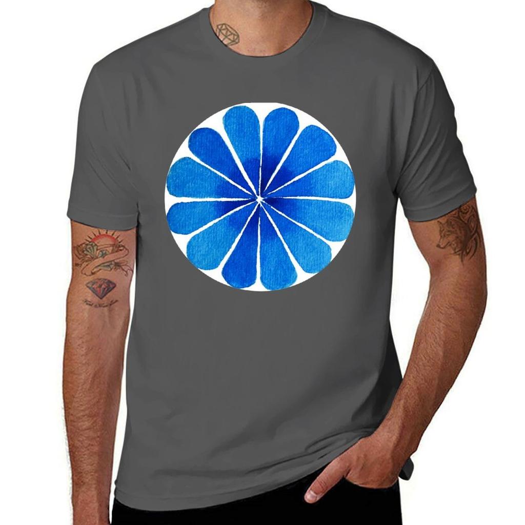 Cool Blue Art Tshirt Antiperspiration Workout Top Tshirt