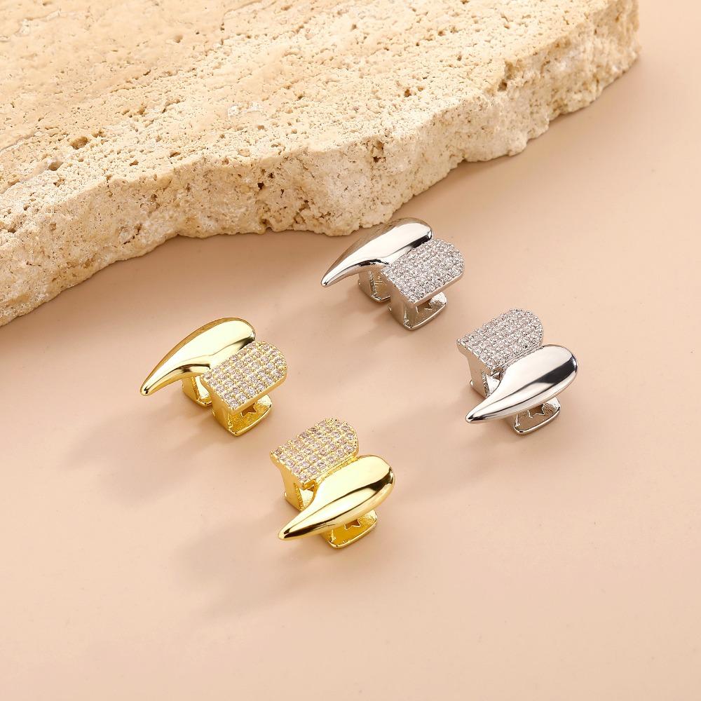 Copper Teeth Grillz Caps Anti Slip Teeth Jewelry Fashion Halloween Fashion Dental Set Cosplay