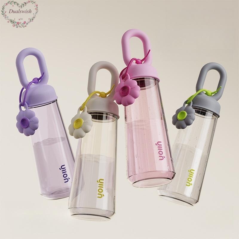 500ML Portable Large Capacity High-value Women's Plastic Water Bottle Outdoor Sports and Fitness Petal Handheld Water Bottle