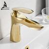 Basin Faucets Waterfall Bathroom Faucet Single Handle Basin Mixer Tap Bath Gold Faucet Brass Sink Water Crane Silver 220