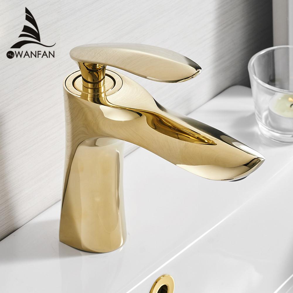 Basin Faucets Waterfall Bathroom Faucet Single Handle Basin Mixer Tap Bath Gold Faucet Brass Sink Water Crane Silver 220