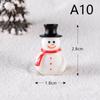 Мини-статуэтка снеговика из смолы на Рождество, модель микроландшафта, миниатюрная садовая фигурка, украшение для дома на Новый год, декор