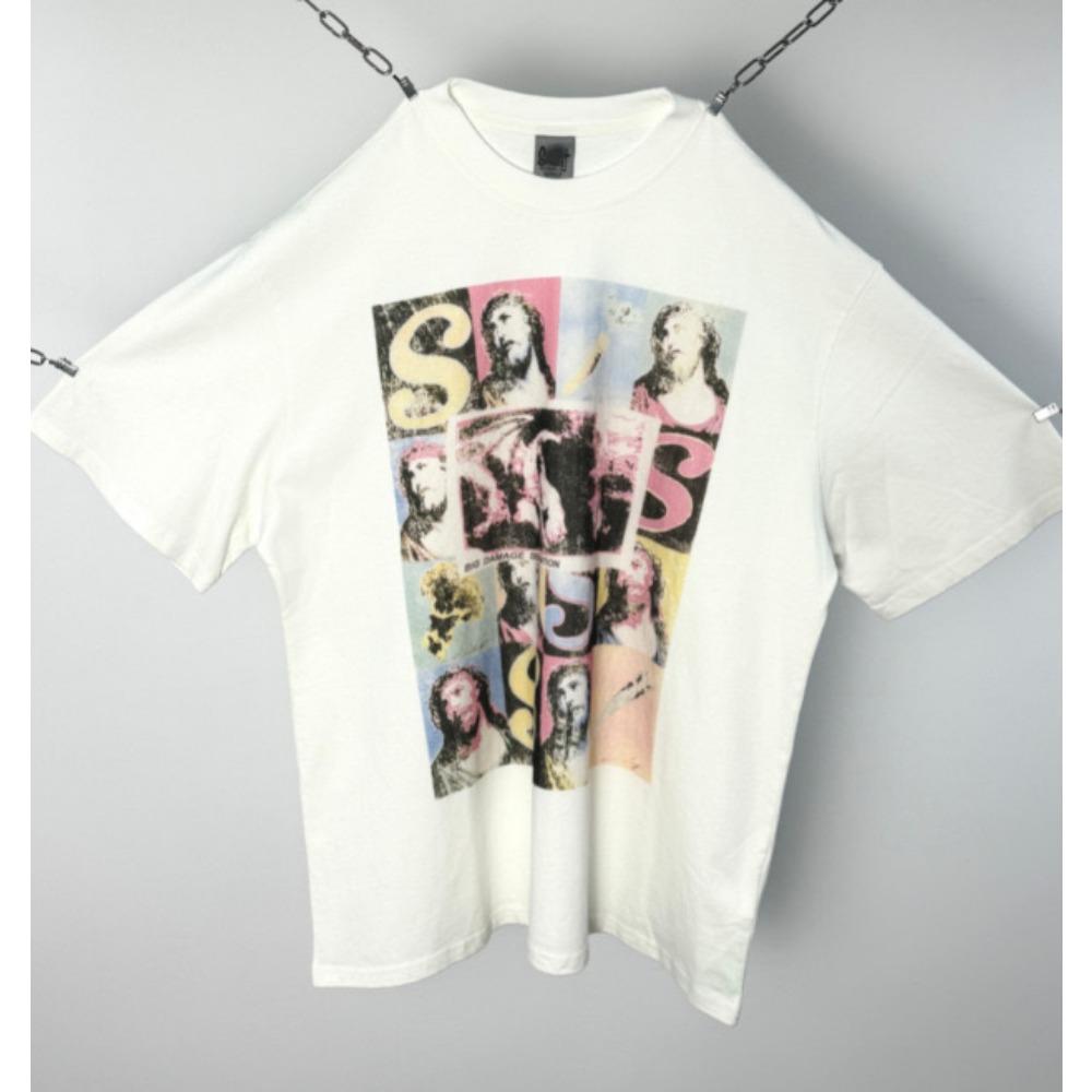 ZYLLO Мода Графический Принт Уличная Одежда Оверсайз HighStreet Винтажная Футболка Топы Y2k Ретро Футболка