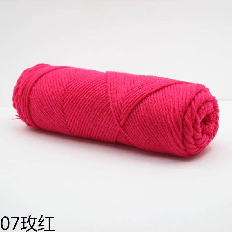 100 г/Клубок Молочная Хлопковая Шерсть Ручное Вязание Шарф Перчатки Шапка Толстая Пряжа Многоцветный Узор Натуральный Материал Мягкий Материал