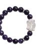 10M High Quality Grape Purple Natural Amethyst Milk White Crystal Bracelet Bracelet.