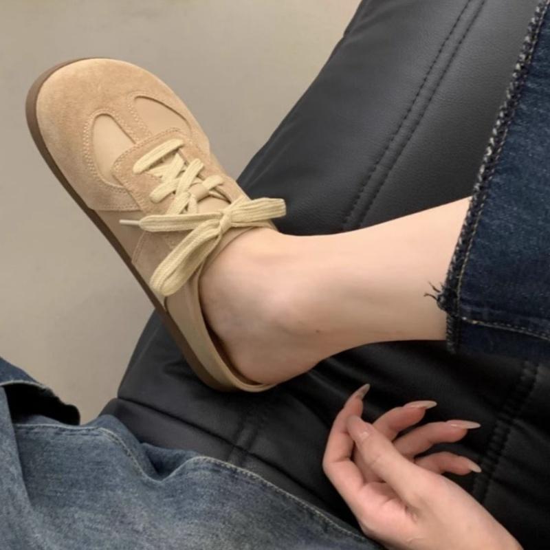 Модные тапочки Женские летние шлепанцы Лоферы Платформа Средний Женская обувь Закрытый носок Мода 2025 Плоские Роскошные Тканевые Резиновые ПУ Рим Хлопок