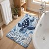2D Flat Marine Decor Doormat Non Slip Bathroom Rug Welcome Mat Entrance Rug  Entryway