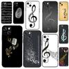 Music Notes Phone Case On For iPhone 13 12 11 Pro Max 8 6 7 Plus SE 2020 XR X XS MAX Soft Back Cover