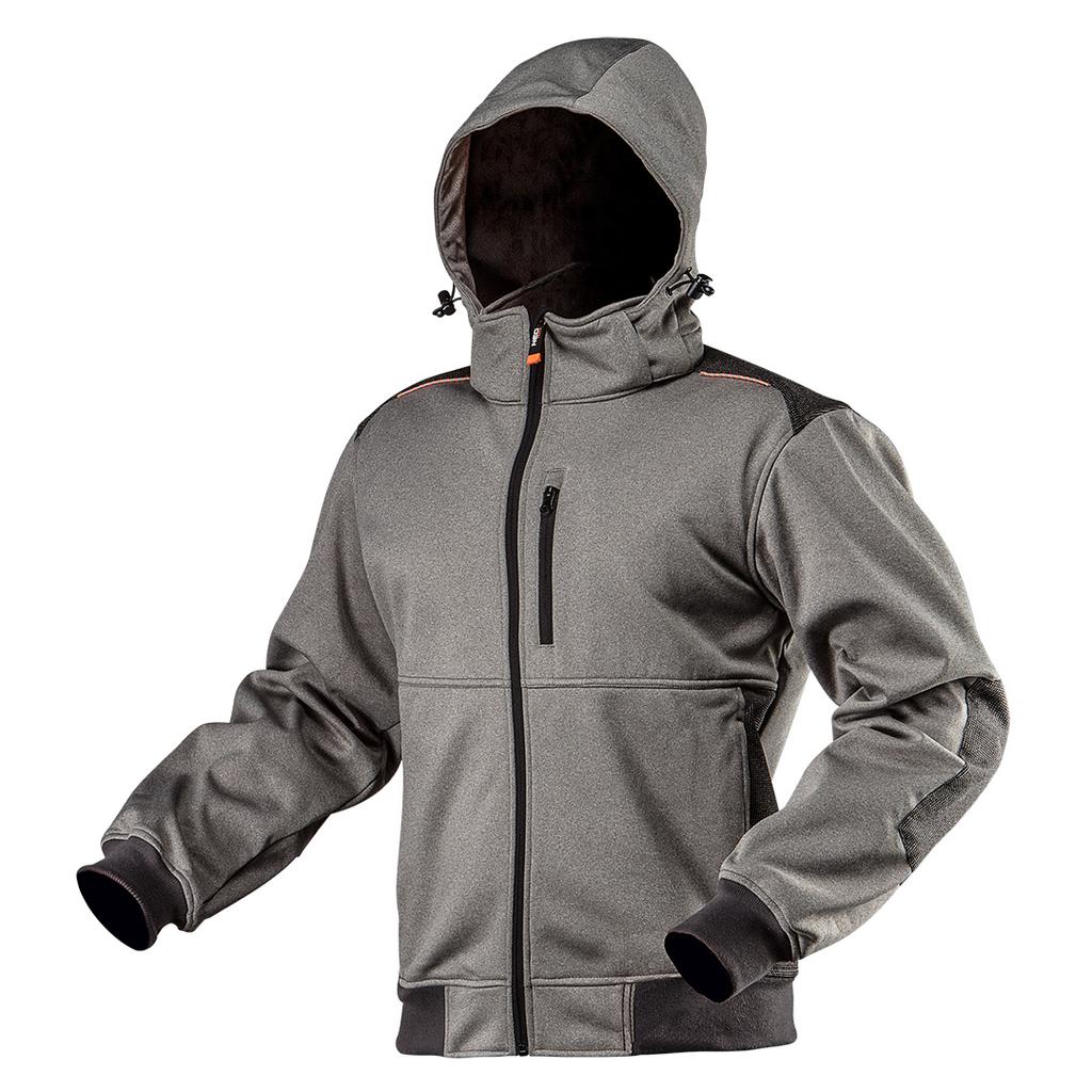 Softshell work jacket with detachable hood, size XXL