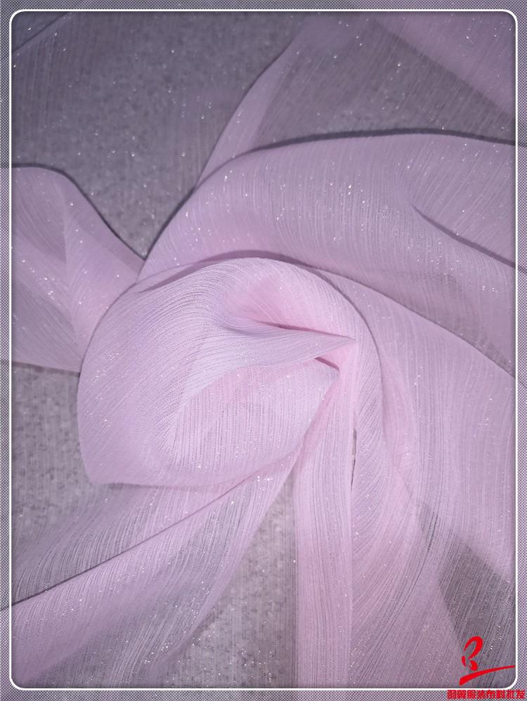 Super Sheer Silver Sequin Silk Gingham Chiffon Brocade Fabric for Dance Costumes