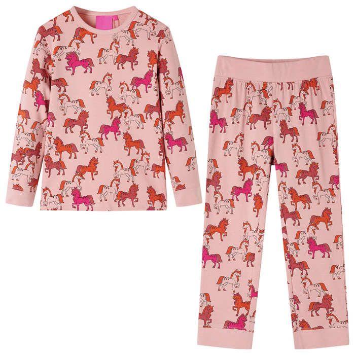 Children's Long-sleeved Pyjamas Light Pink 92/104/116/128/140