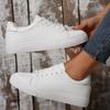 2024 New Shoes Female Lace Up Women's Vulcanize Shoes Autumn Round Toe Simple Solid Outdoor Flat Casual Comfortable Sports Shoes