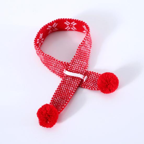Puppy Scarf Snowflake Pattern Decorative 2 Colors Xmas Holiday Dress-up Scarf Cat Neckerchief Pet Supplies