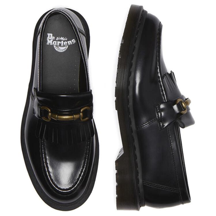 Dr. Martens Черные кроссовки-лоферы унисекс Adrian Snaffle Tassel 32102001