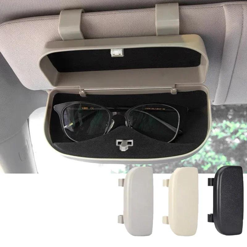 Car Glasses Box Portable Sunglasses Holder In The Car Driving Glasses Holder Eyeglass Case Sun Visor Car Lenses Holder
