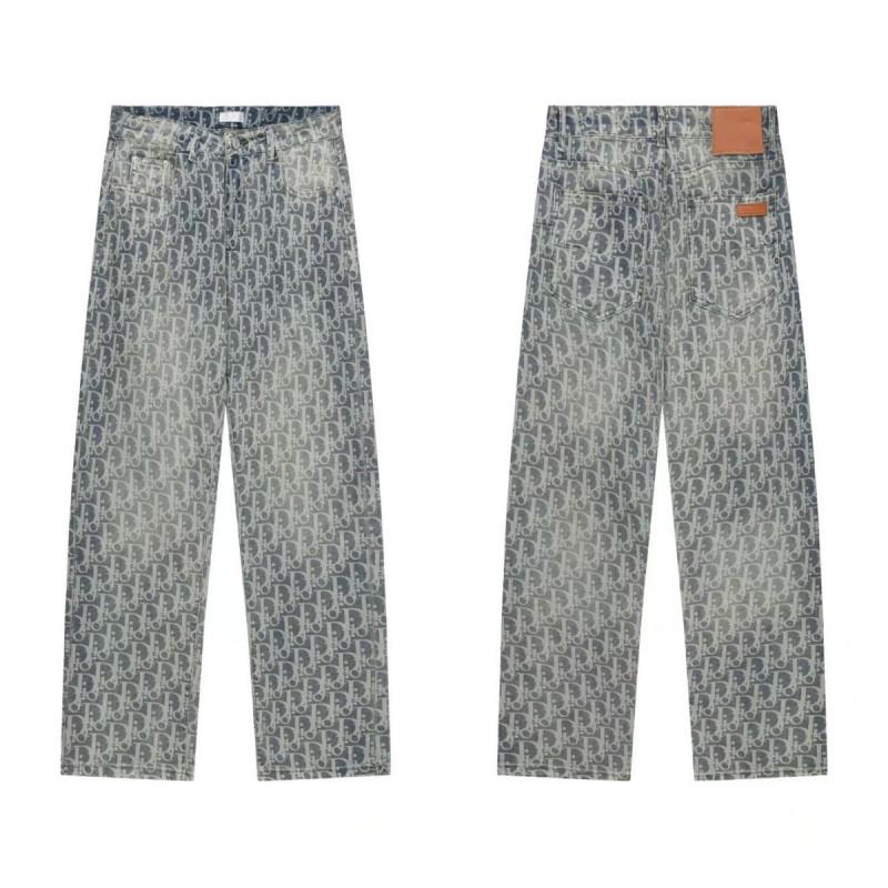 Джинсы AmiriCH из стираного потертого денима с вышитой нашивкой-крестом Streetwear Прямой крой Мужские