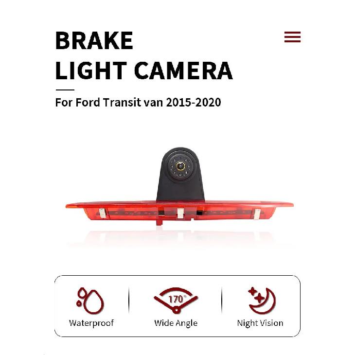 AHD 1080P Car Brake Light Rear View Reverse Camera For Ford Transit van 2015-2020 Waterproof Night Vision Backup Camera