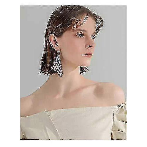 2025 2pcs American Flag Earrings For Women Patrioti Drop Dangle Earrings Alloy Mesh Hook Earrings