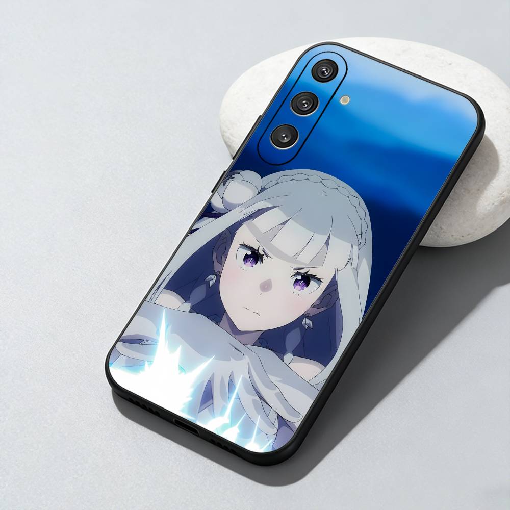 Чехол для телефона E-Emilia из RE-Zero для Samsung Galaxy A73,A72,A71,A70,A52,A51 Другие Мягкий черный чехол