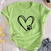 Футболка с круглым вырезом и принтом «Любовь», повседневная, свободная, с коротким рукавом, модные летние футболки, топы, женская одежда