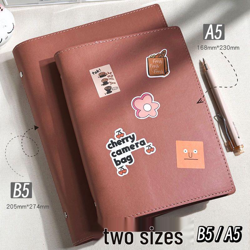 Кожаный блокнот B5/A5 на кольцах со съемной пряжкой - Идеально подходит для аспирантов