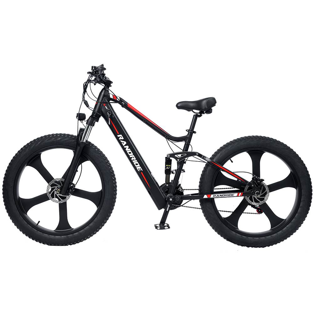 RANDRIDE YX90M 26" Fat Tire E-Bike 1000W 48V13.6Ah, 45km/h Max, 40km Electric / 100km PAS, Hydraulic Brakes